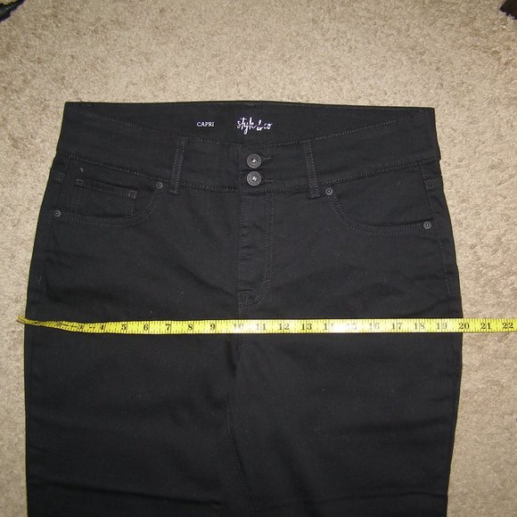 NEW size 10 Style & Co. Capri Black stretch pants - Picture 6 of 11